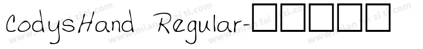 CodysHand Regular字体转换